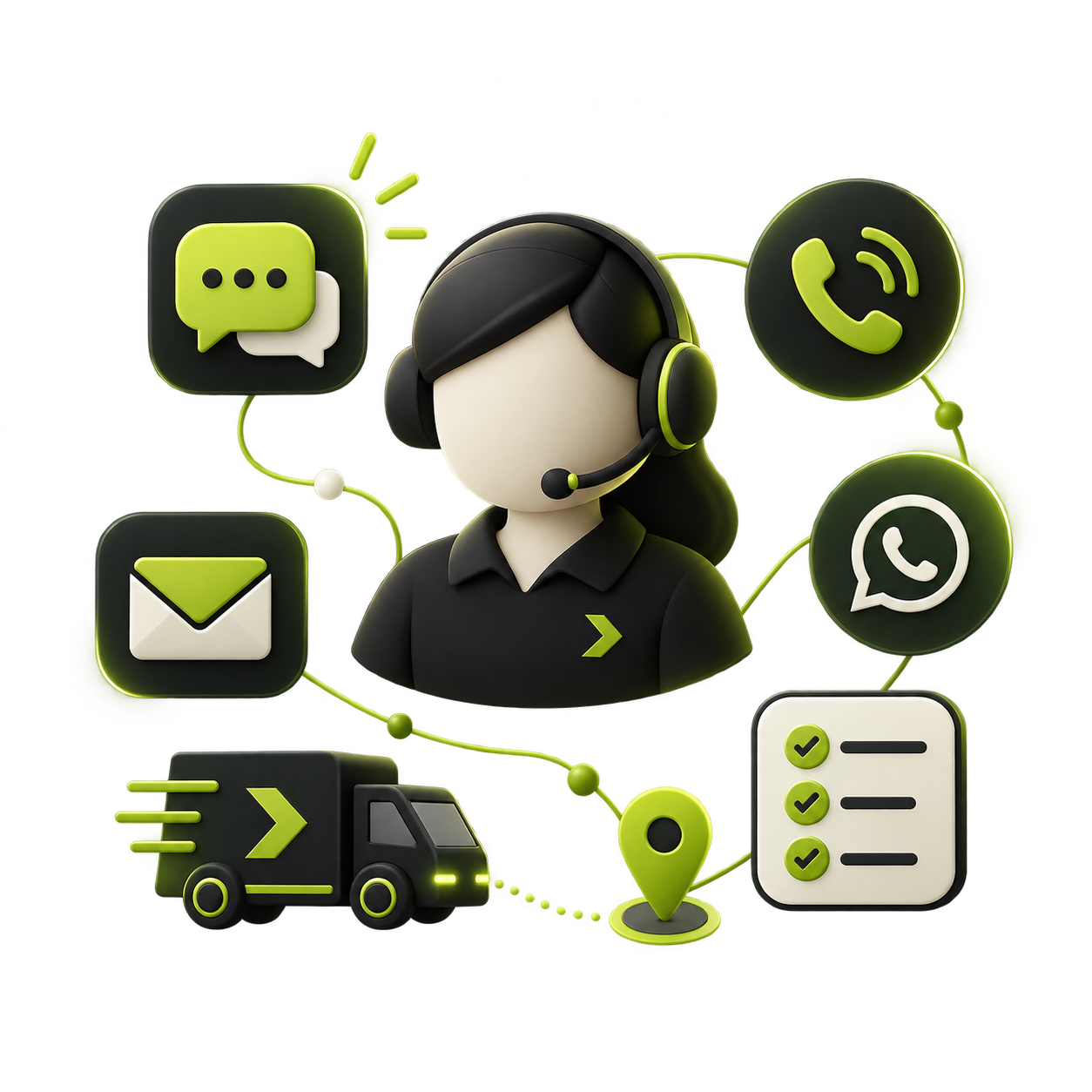 Atendimento multicanal Romex com telefone, mensagem, e-mail e WhatsApp