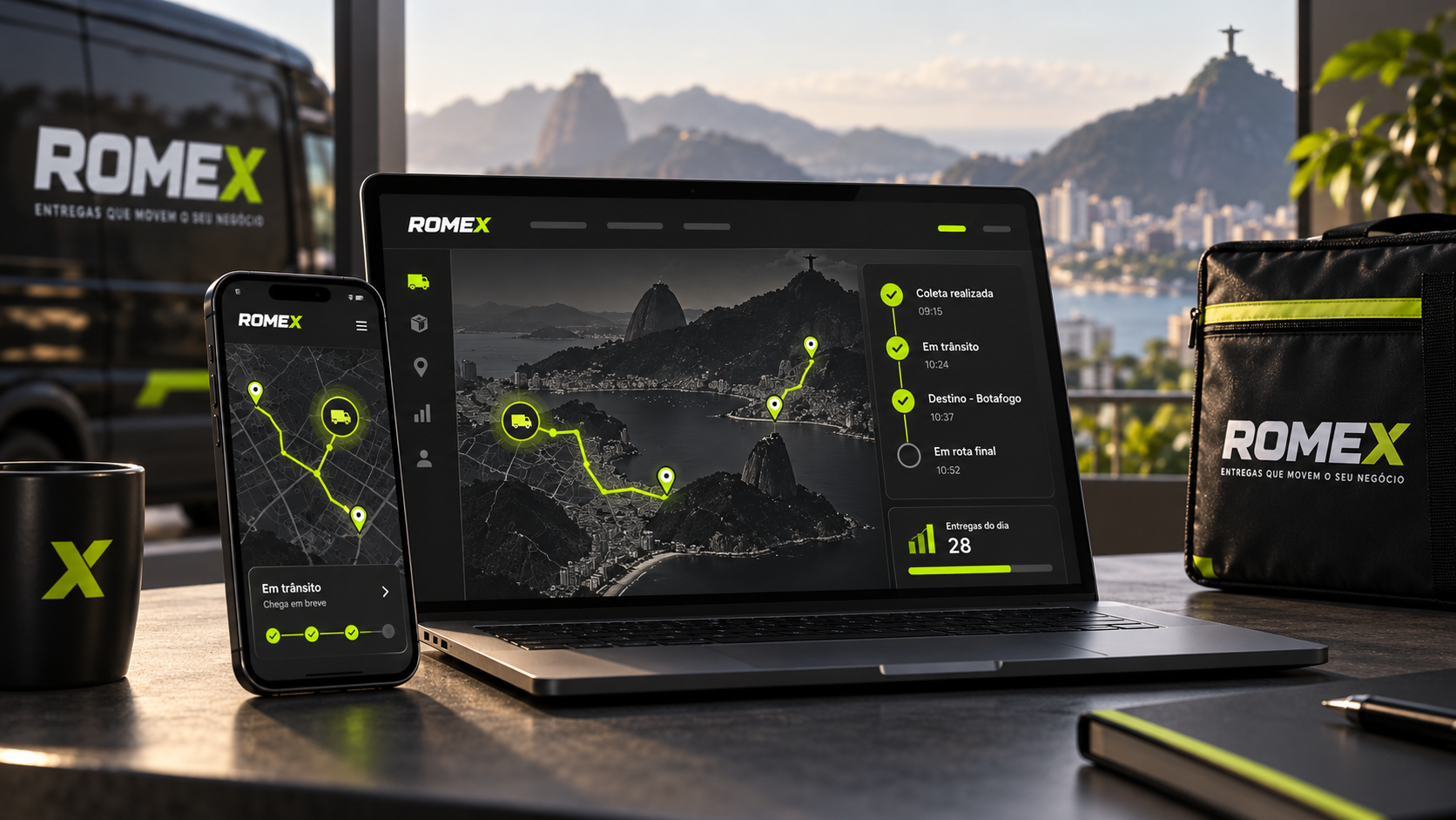 Tecnologia e acompanhamento aplicados à operação logística da Romex